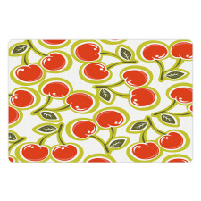 Cherry and Leaves Pattern Pet Mat