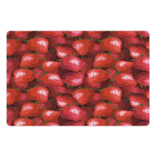 Strawberries Ripe Fruits Pet Mat
