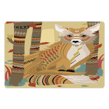 Fluffy Fox in the Forest Pet Mat