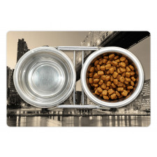 NYC Night Bridge View Pet Mat