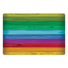 Colorful Wood Stripes Pet Mat