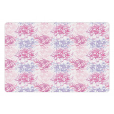 Romantic Floral Design Pet Mat