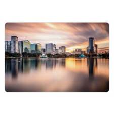 Downtown City Skyline Pet Mat