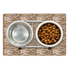 Coffee Typography Beans Pet Mat