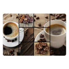 Coffee Mugs Wood Table Pet Mat