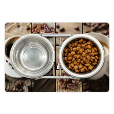 Coffee Mugs Wood Table Pet Mat