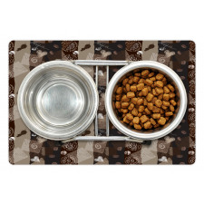 Coffee Typo Hearts Beans Pet Mat