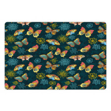 Butterflies and Flowers Pet Mat