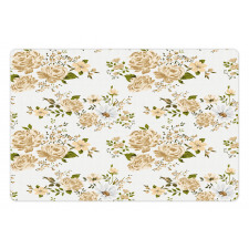 Floral Roses Vector Pet Mat