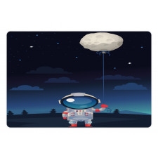 Astronaut with a Moon Pet Mat