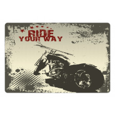 Adventure with Motorcycle Pet Mat