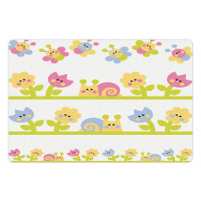 Colorful Cartoon Garden Pet Mat