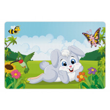 Rabbits Grass Bees Pet Mat