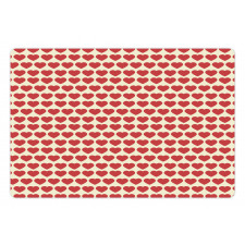 Vibrant Red Hearts Pet Mat