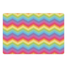 Colorful Vivid Chevron Pet Mat