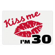 30th Birthday Kiss Pet Mat