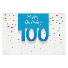 100 Years Birthday Pet Mat
