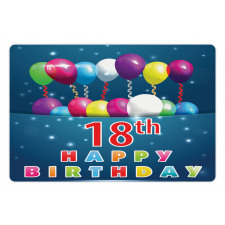 18 Birthday Balloons Pet Mat