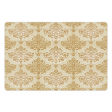 Baroque Curved Flowers Pet Mat