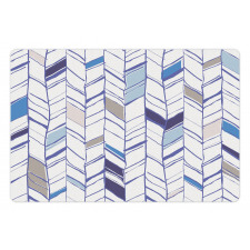 Boho Zigzag Sketchy Line Pet Mat