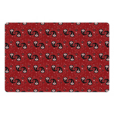 Paisley Flowers Dots Pet Mat