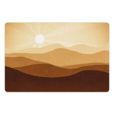 Abstract Sunrise Mountains Pet Mat