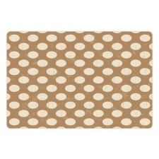 Big Polka Dots Grungy Old Pet Mat