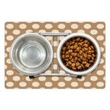 Big Polka Dots Grungy Old Pet Mat