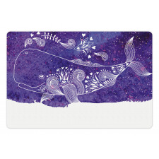 Watercolor Fish Floral Pet Mat