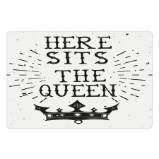 Vintage Words and Crown Pet Mat