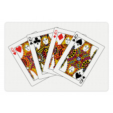 Queens Poker Play Cards Pet Mat