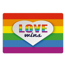 LGBT Pride Love Wins Pet Mat