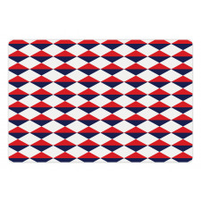 Red Half Triangles Pet Mat