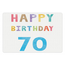 Abstract 70 Birthday Pet Mat