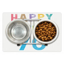 Abstract 70 Birthday Pet Mat