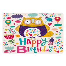 Funny Greeting Doodle Art Pet Mat