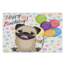 Birthday Pug Dog Pet Mat