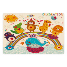 Rainbow Birthday Pet Mat