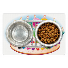 Cake Candles Hearts Pet Mat