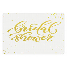 Bride Party Lettering Pet Mat