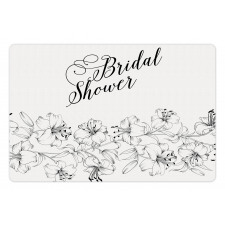 Bride Party Flowers Pet Mat