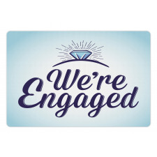 We Are Engaged Pet Mat