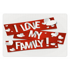 Family Love Heart Pet Mat