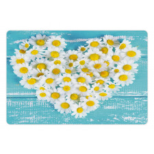 Heart Shaped Daisy Pet Mat