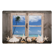 Seashells Starfish Palms Pet Mat