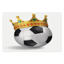 Football Soccer with Crown Pet Mat