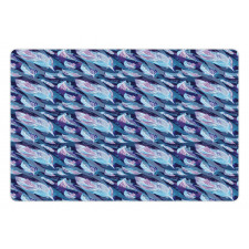 Feather and Wavy Design Pet Mat