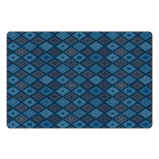 Detailed Squares Pet Mat