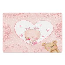 Girls Baby Teddy Bear Pet Mat