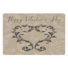 Valentine's Day Taupe Pet Mat